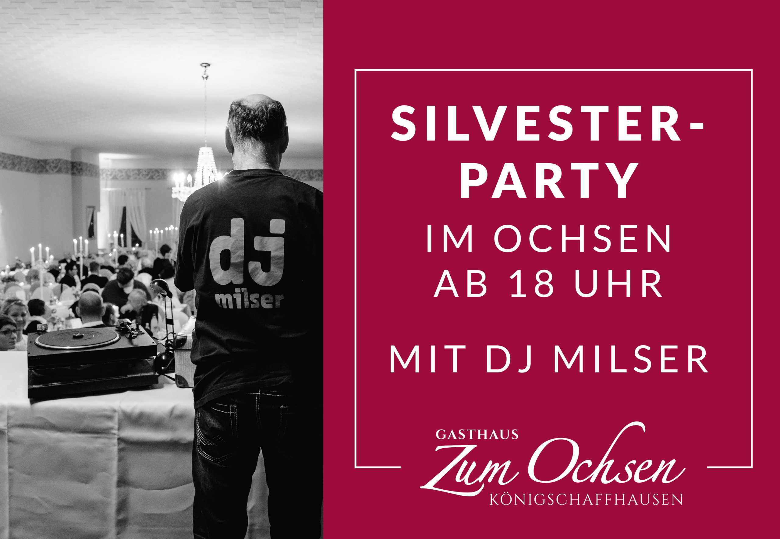 Silvesterparty im Ochsen in Königschaffhausen am Kaiserstuhl